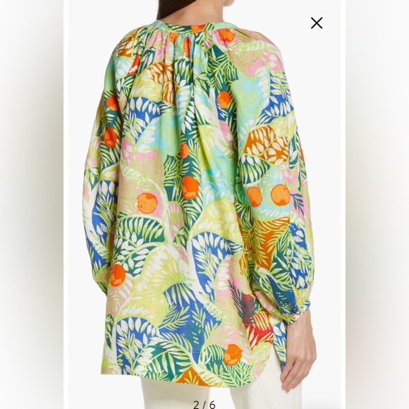 STAUD
Vincent Linen Long Sleeve Tunic In Capri M - Picture 2 of 14